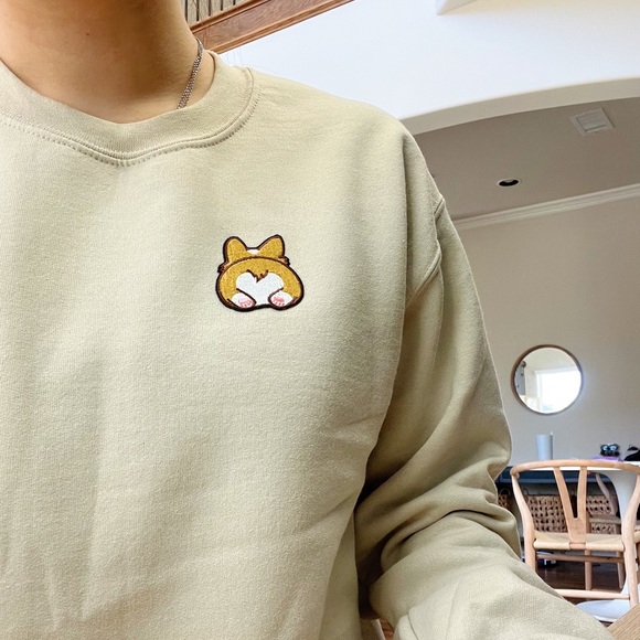 Corgi Crewneck Sweatshirt, Corgi Butt Crewneck - Picture 2 of 3